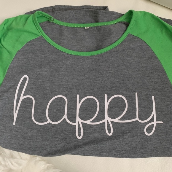 Happy - baseball tee, Medium - Picture 1 of 4